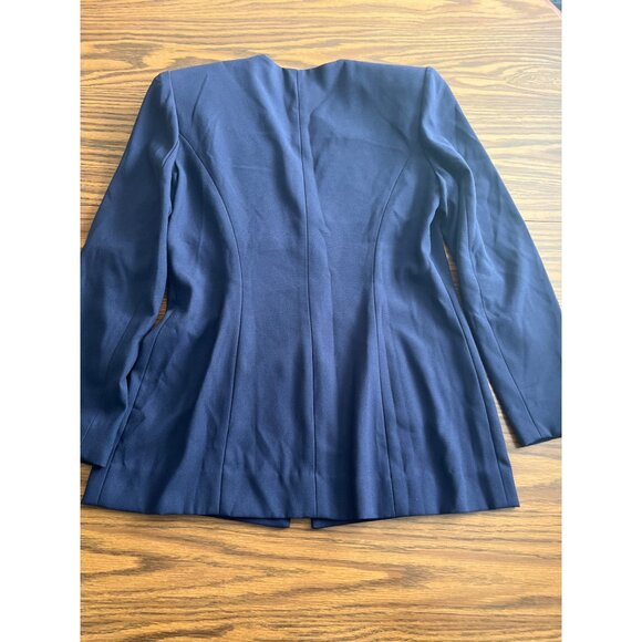 Liz Claiborne Dresses long navy blue button up dress jacket size 6 - Picture 2 of 5